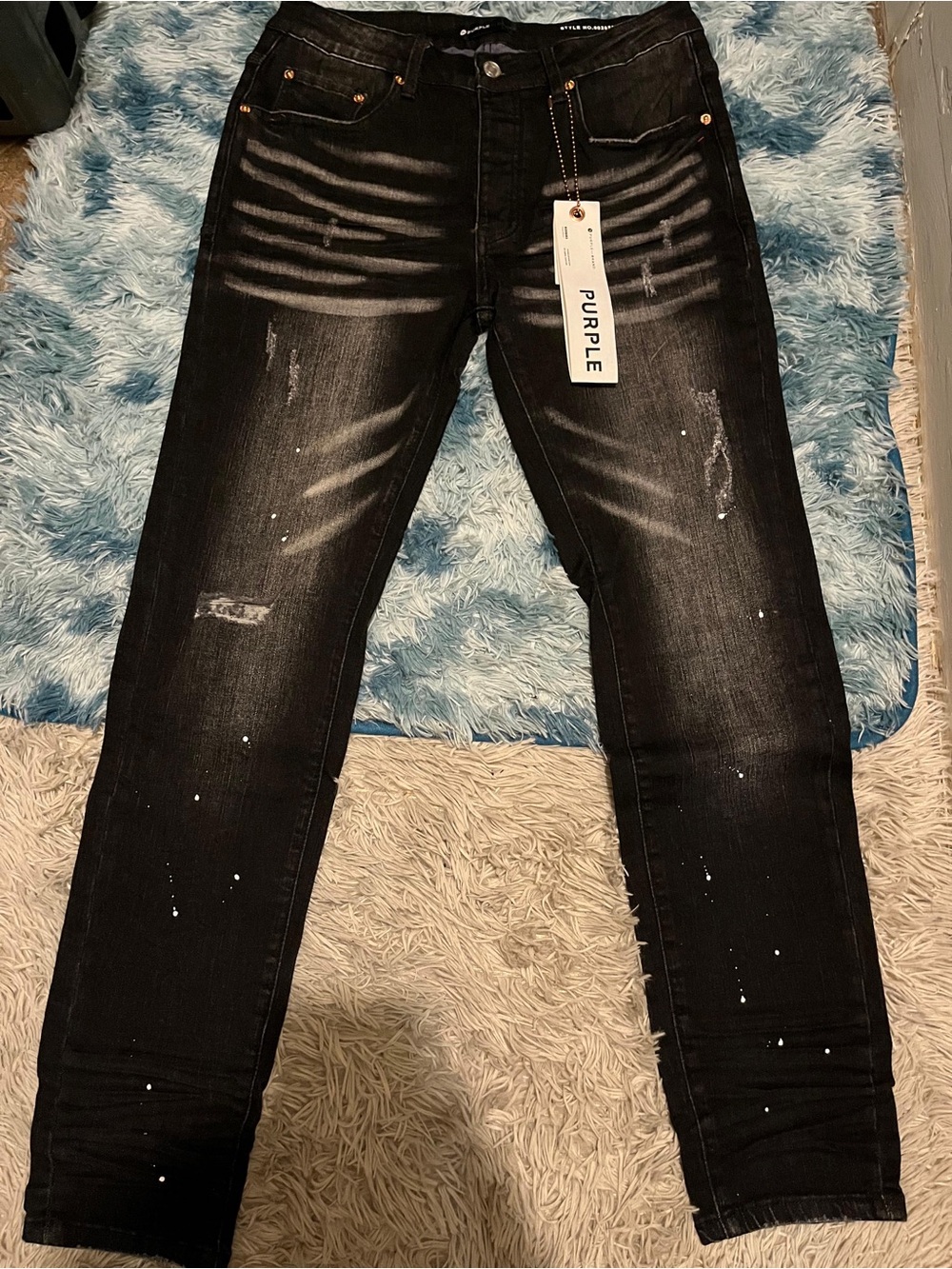 Brand PURPLE Black Distressed Men's Jeans